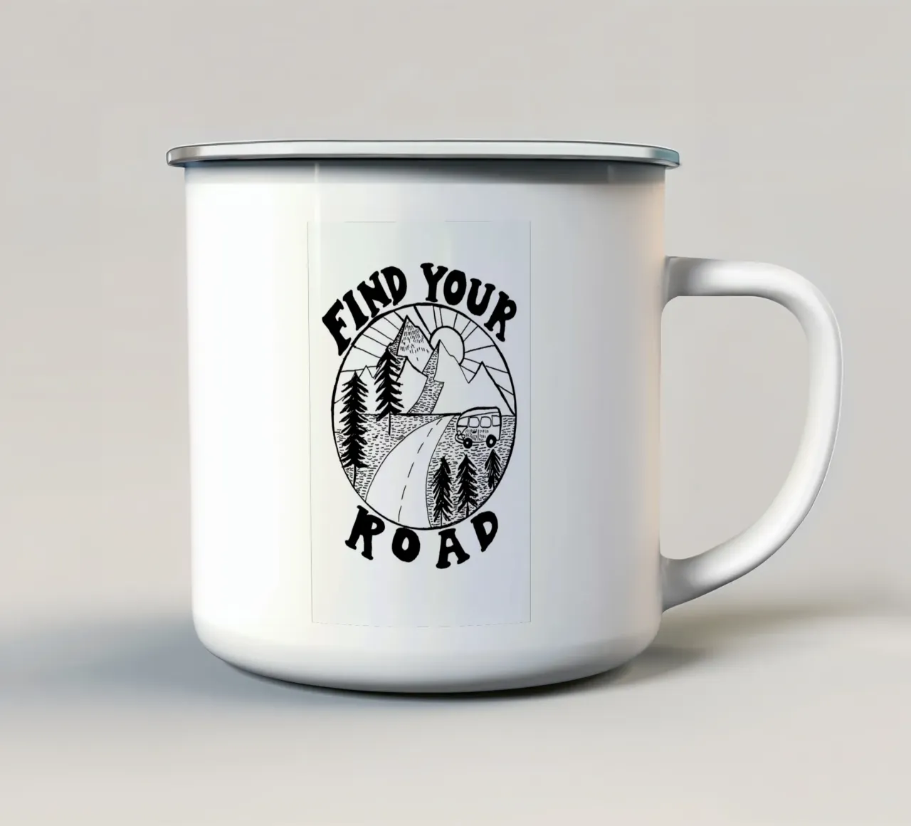 Find Your Road tazza in smalto da Kris Tate