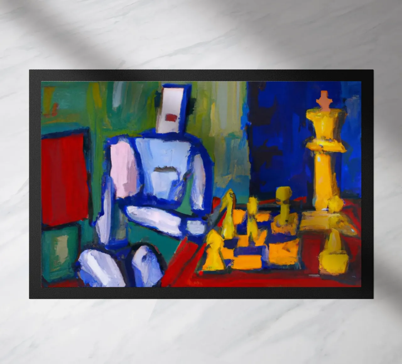 Robot playing Chess on a Sunday Afternoon_BTC zerbino da Crypto_Jungle