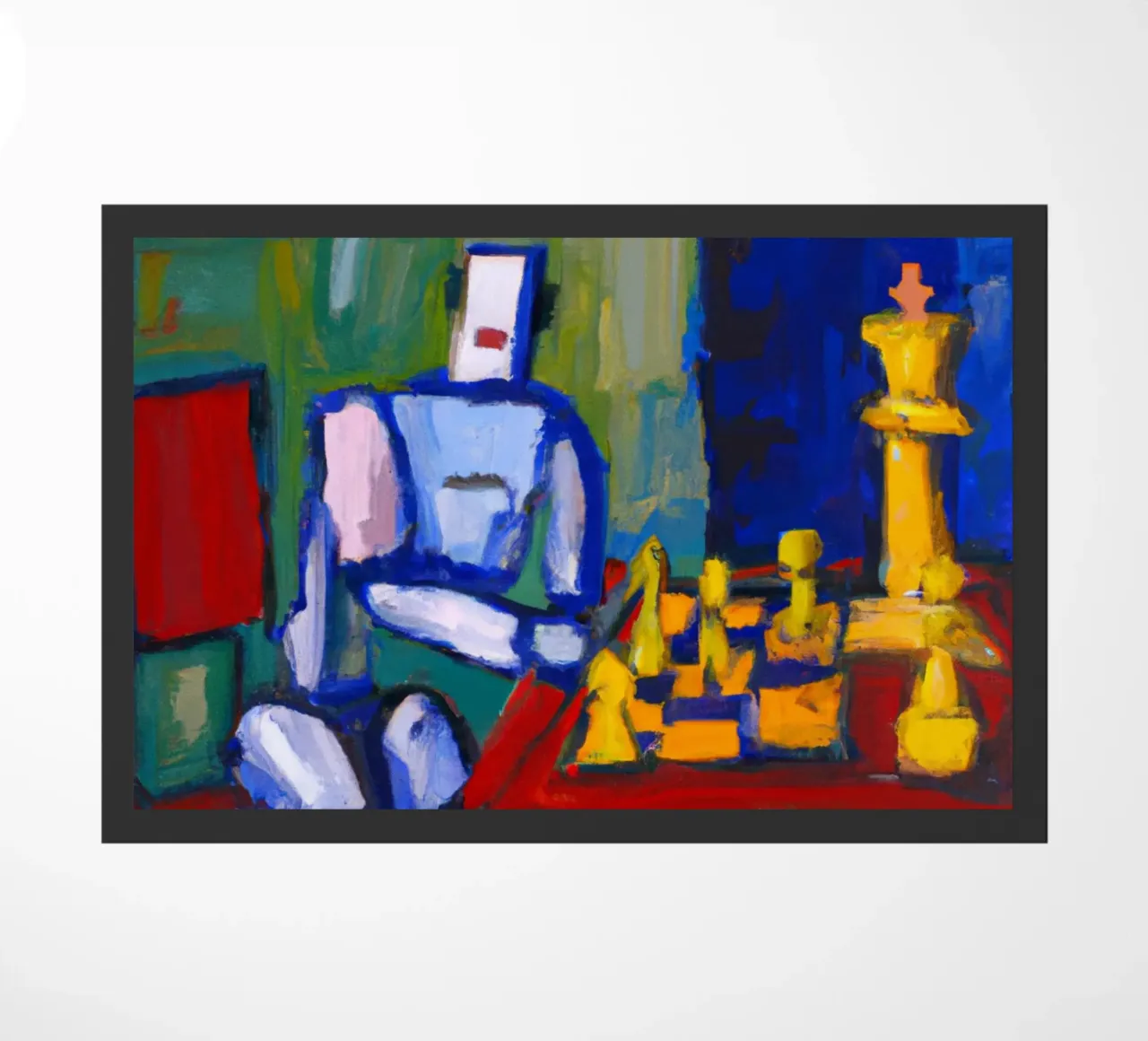 Robot playing Chess on a Sunday Afternoon_BTC zerbino da Crypto_Jungle