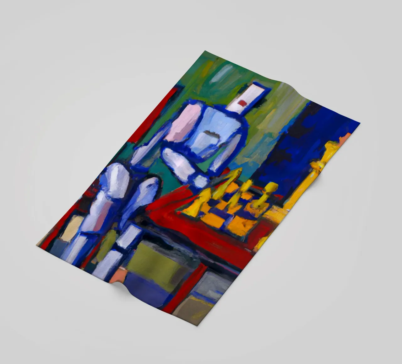 Robot playing Chess on a Sunday Afternoon_BTC telo mare da Crypto_Jungle