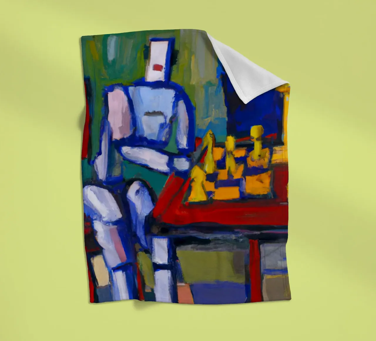 Robot playing Chess on a Sunday Afternoon_BTC coperta in pile da Crypto_Jungle