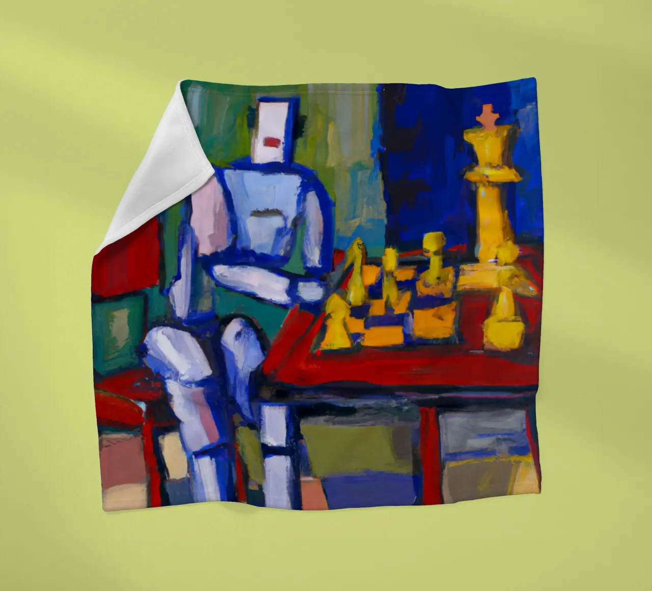 Robot playing Chess on a Sunday Afternoon_BTC coperta in pile da Crypto_Jungle