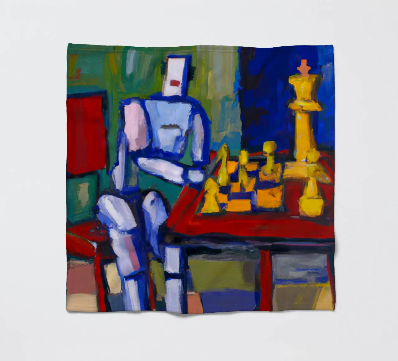 Robot playing Chess on a Sunday Afternoon_BTC coperta in pile da Crypto_Jungle