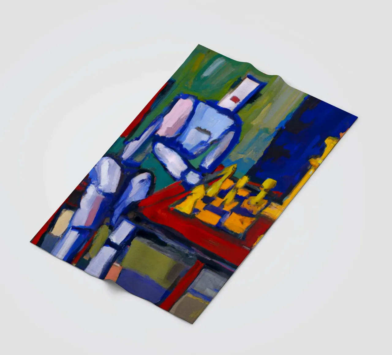 Robot playing Chess on a Sunday Afternoon_BTC coperta in pile da Crypto_Jungle