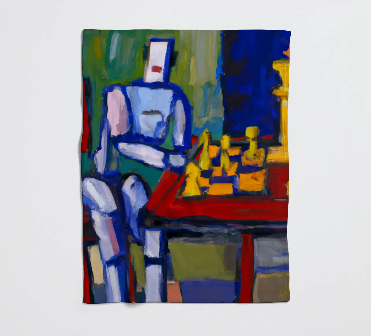 Robot playing Chess on a Sunday Afternoon_BTC coperta in pile da Crypto_Jungle