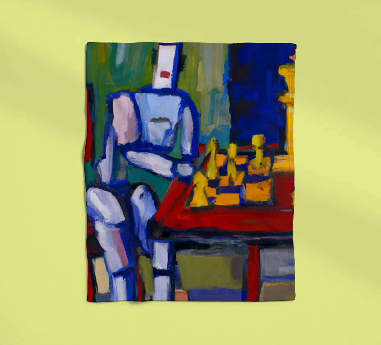 Robot playing Chess on a Sunday Afternoon_BTC coperta in pile da Crypto_Jungle