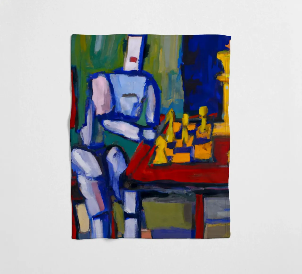 Robot playing Chess on a Sunday Afternoon_BTC coperta in pile da Crypto_Jungle