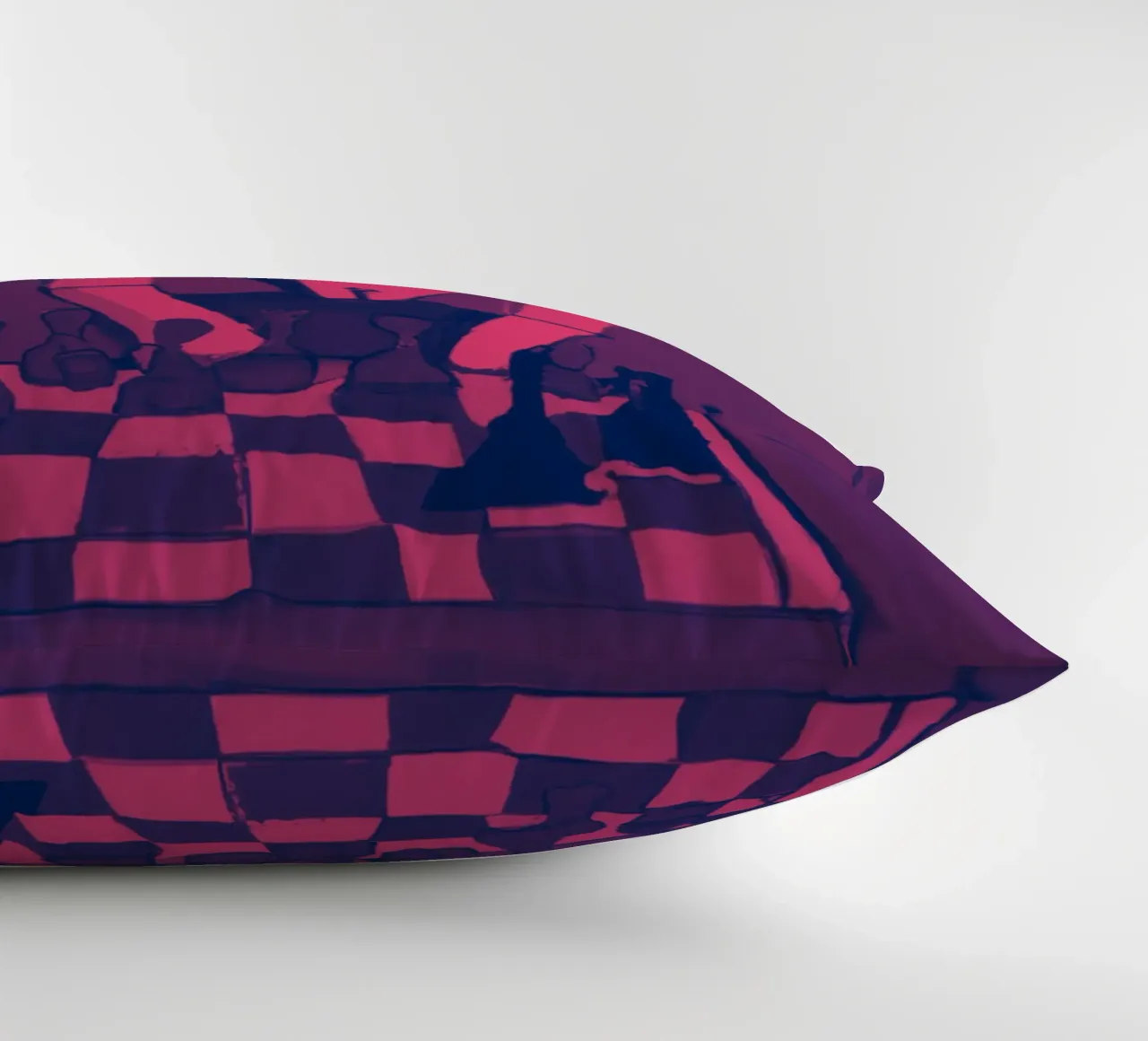 Robot on Pink Hue_Playing Chess_ETH cuscino da Crypto_Jungle