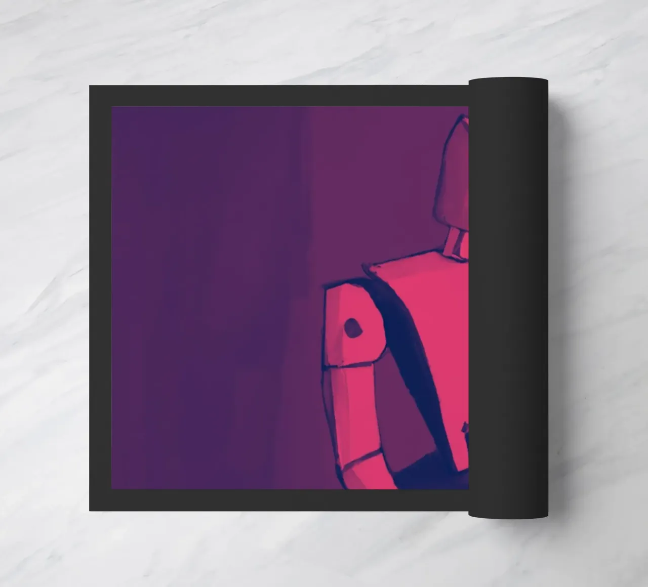 Robot on Pink Hue_Playing Chess_ETH zerbino da Crypto_Jungle