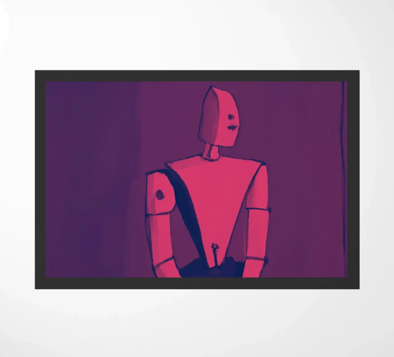 Robot on Pink Hue_Playing Chess_ETH zerbino da Crypto_Jungle
