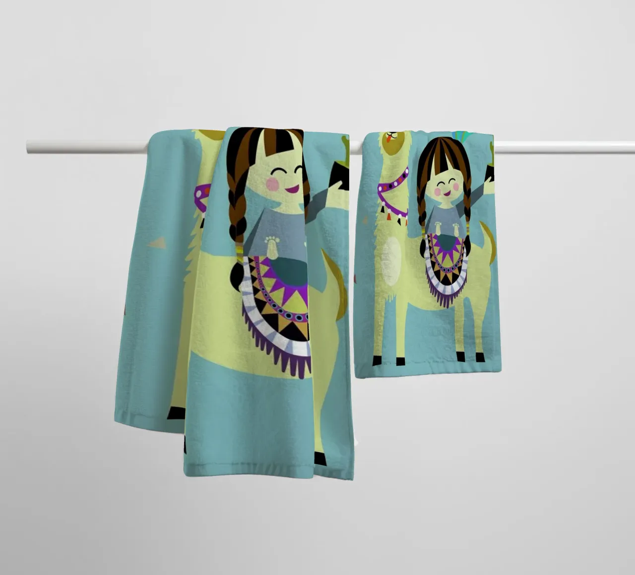 Alpaka 1 badhanddoek van Sabrina Ziegenhorn