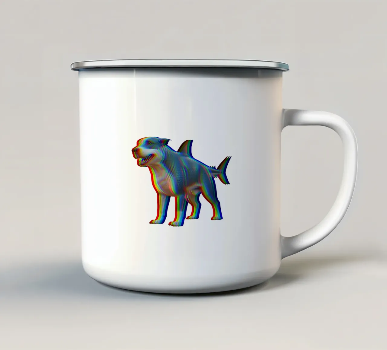 Shark_RBG_BTC tazza in smalto da Crypto_Jungle