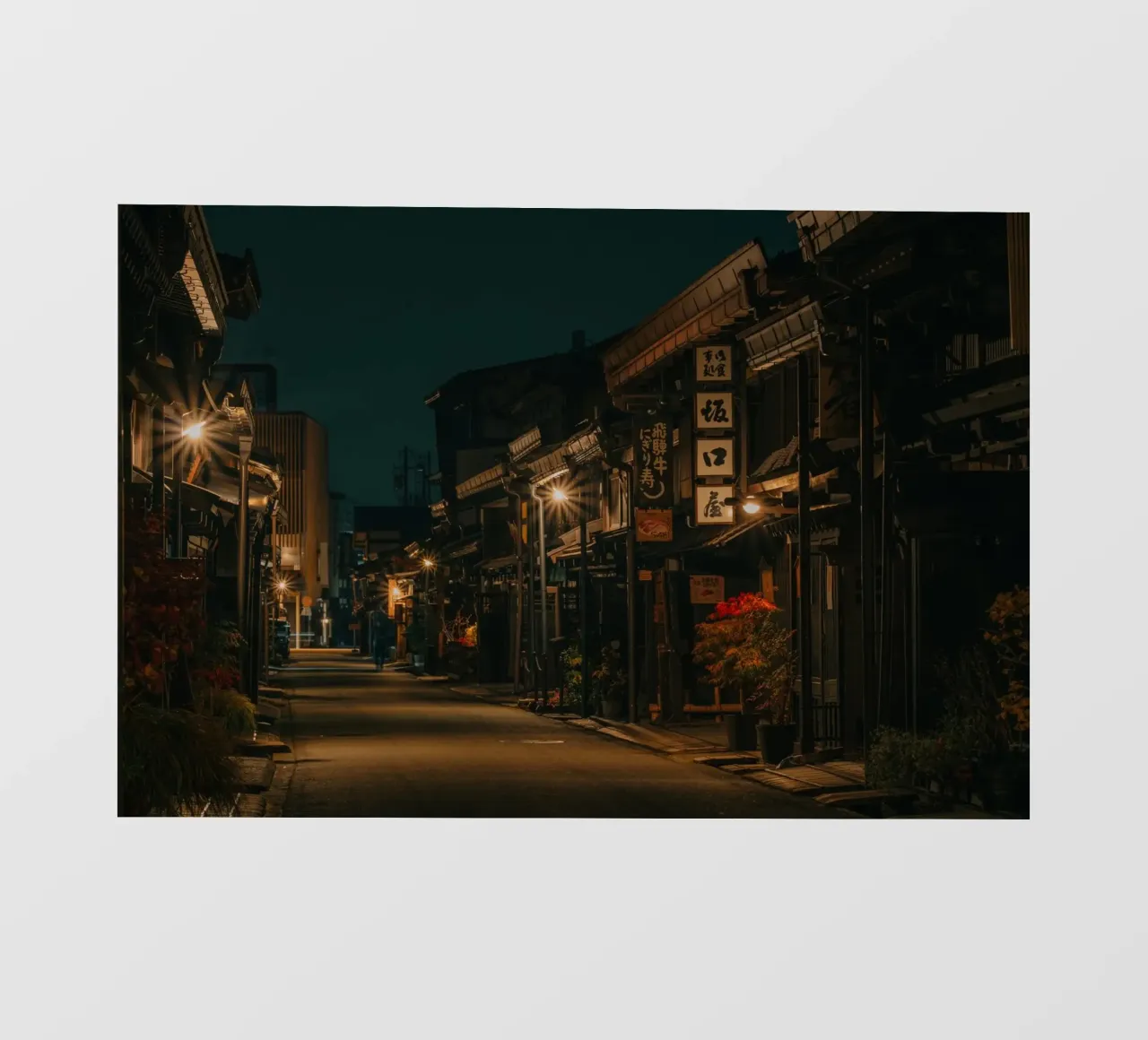 Takayama di notte, Giappone telo in pvc da Marcel Bisig