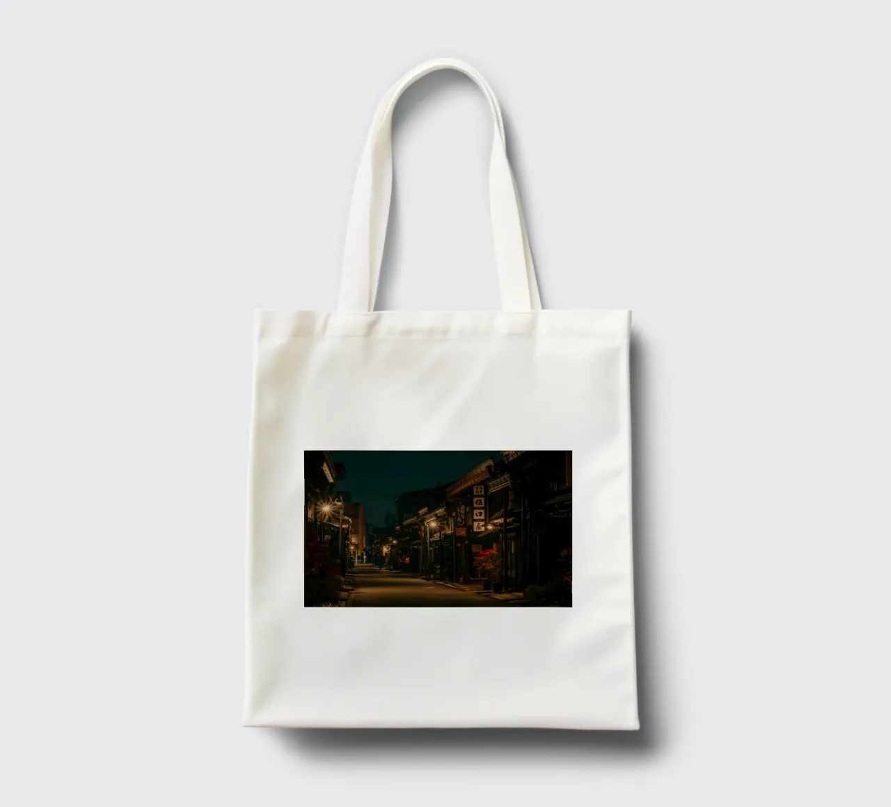 Takayama di notte, Giappone borsa in juta da Marcel Bisig
