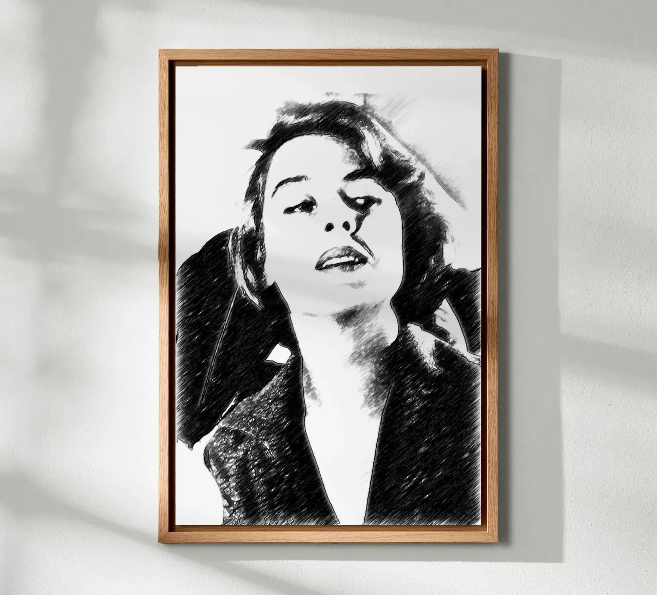 L'attrice Eleonora tela con Cornice a cassetta da Massimo Frascogna