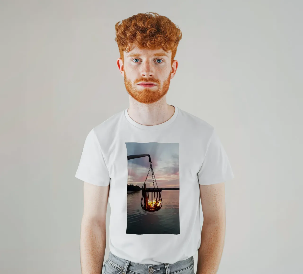 Tramonto e fuoco t-shirt da Massimo Frascogna