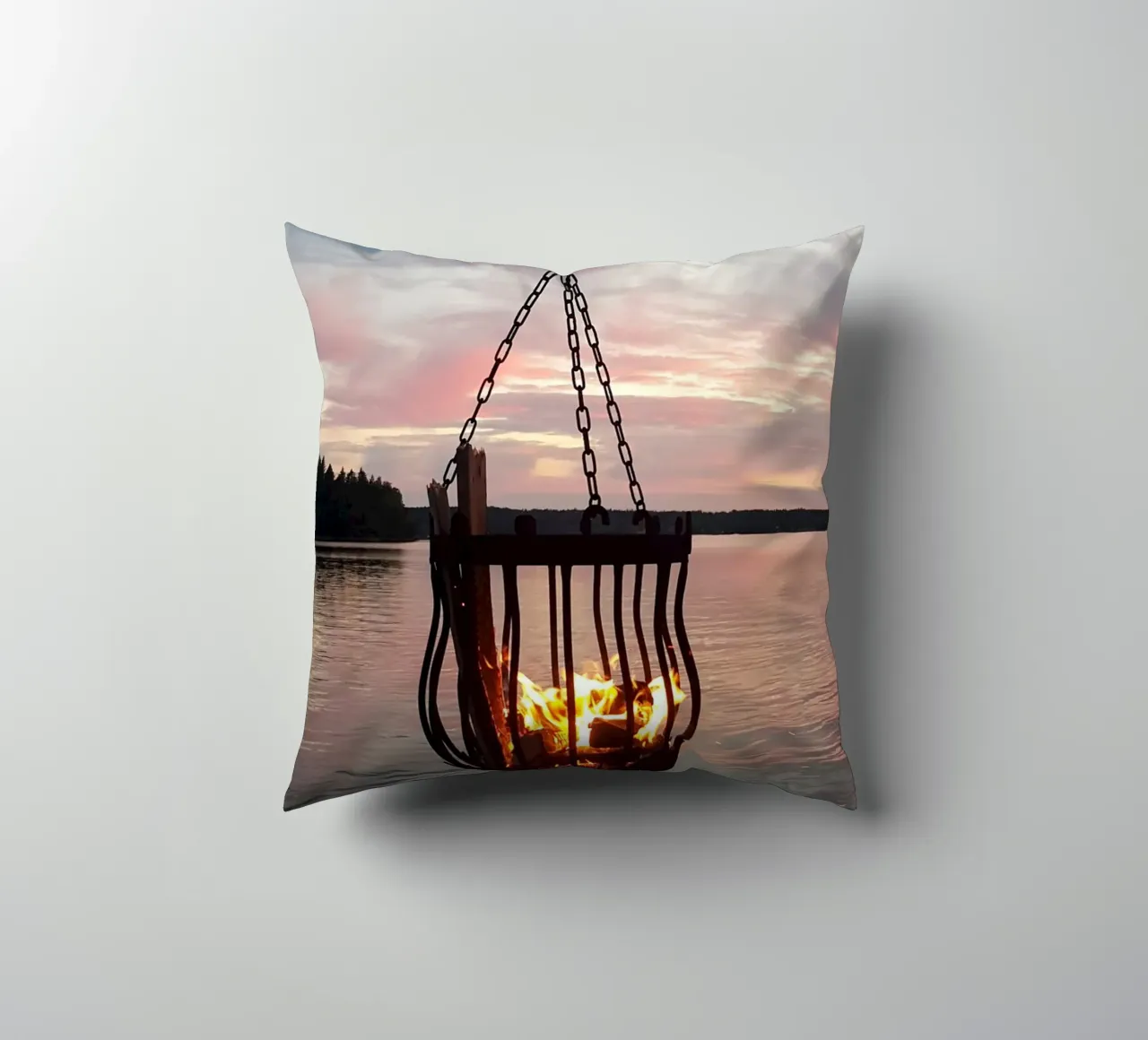 Tramonto e fuoco cuscino da Massimo Frascogna