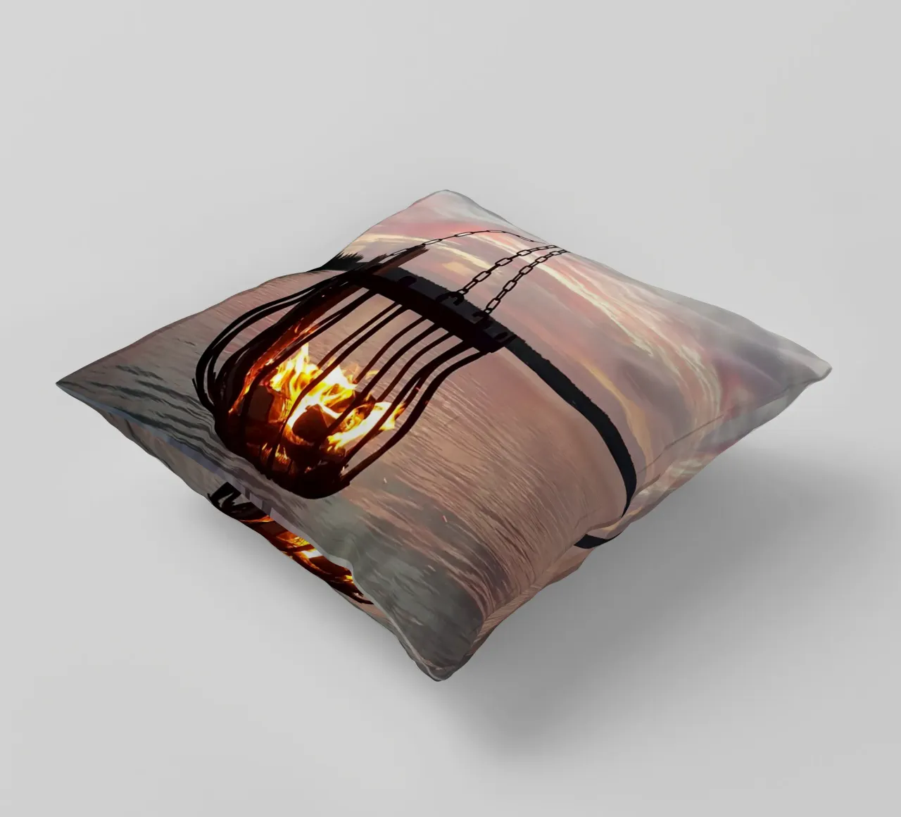 Tramonto e fuoco cuscino da Massimo Frascogna