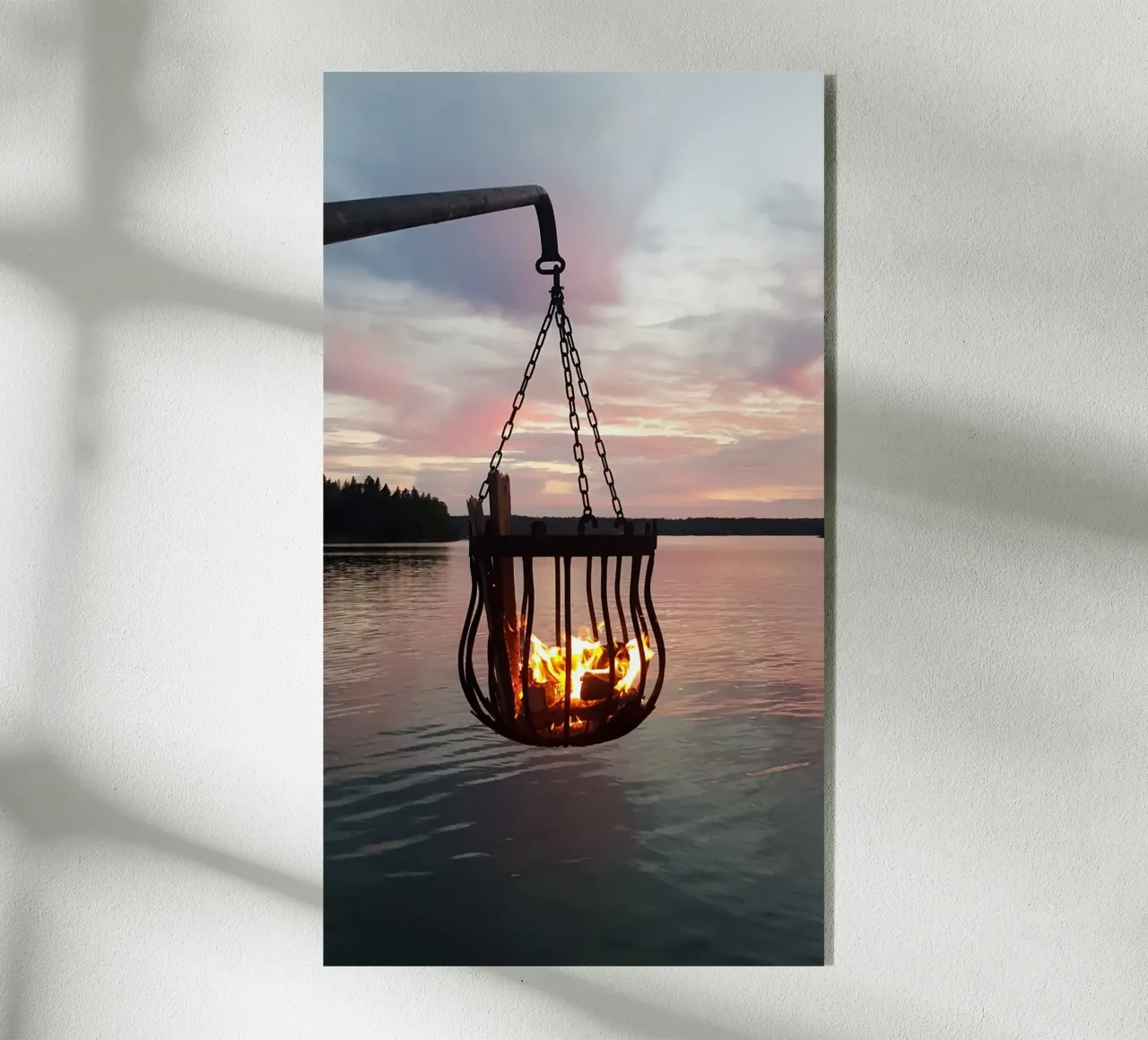 Tramonto e fuoco plexiglass da Massimo Frascogna