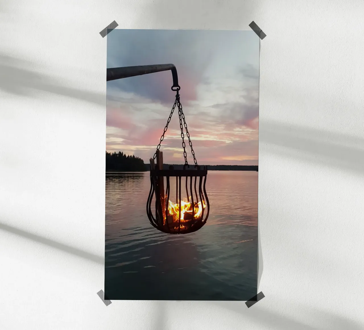 Tramonto e fuoco carta hahnemühle da Massimo Frascogna