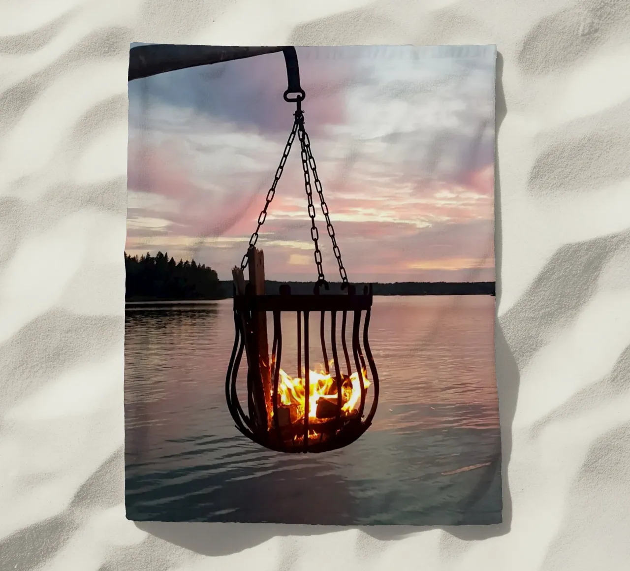 Tramonto e fuoco telo mare da Massimo Frascogna