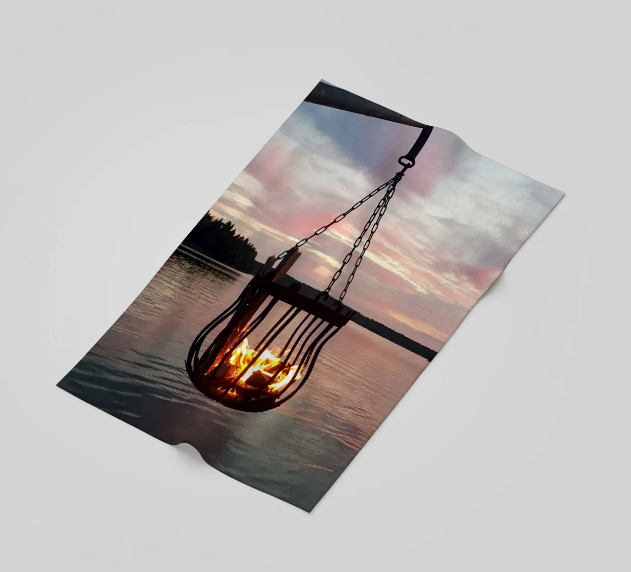 Tramonto e fuoco telo mare da Massimo Frascogna