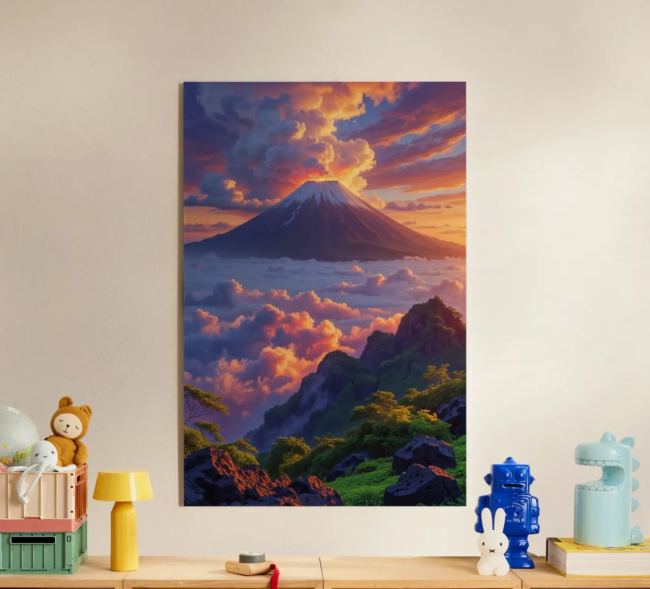 Dancing Clouds Over Mount Batur’s Peak plexiglass da AlbertKlee