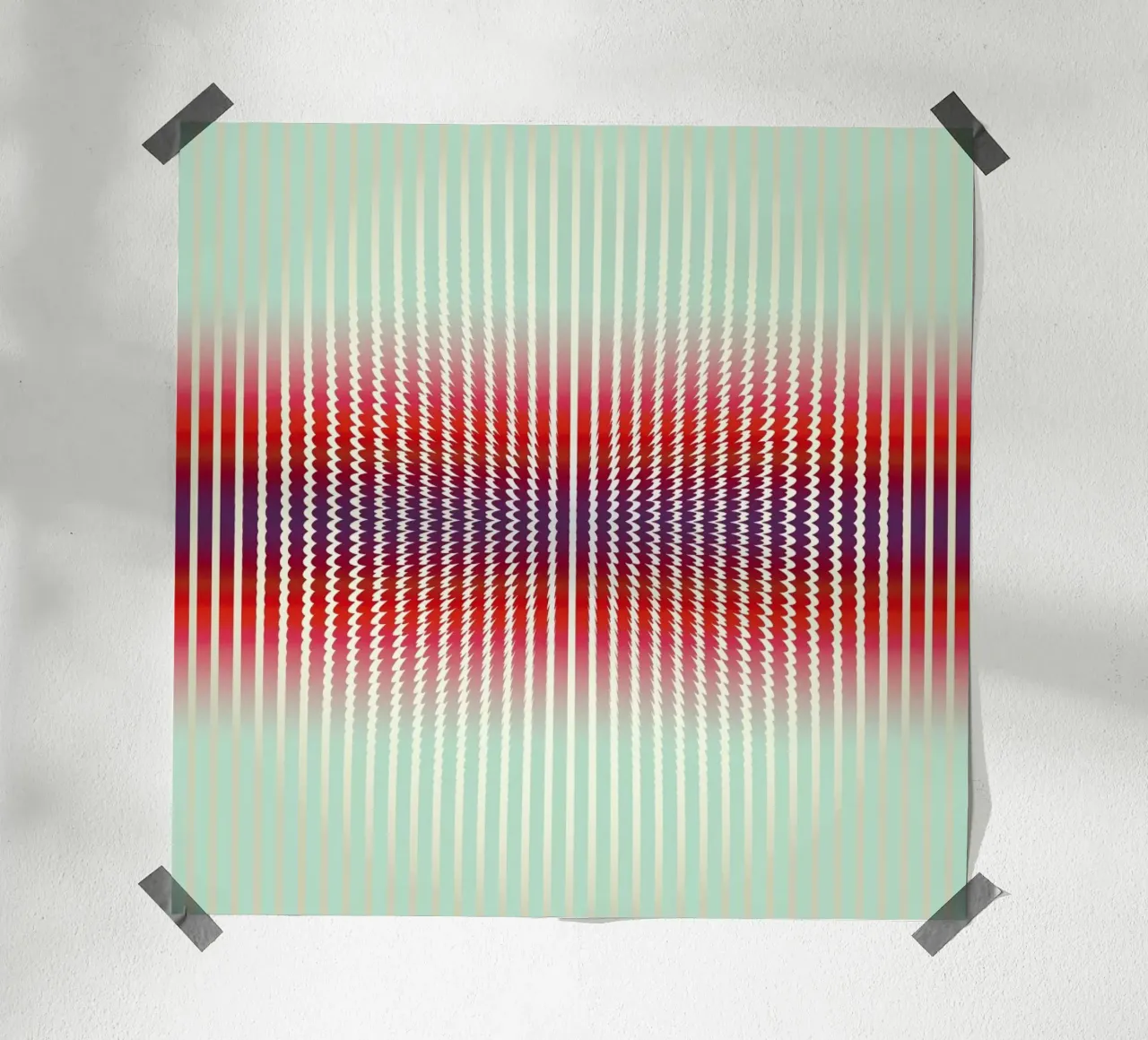 Positive Vibrations poster con telaio in plastica da Angelo Cerantola
