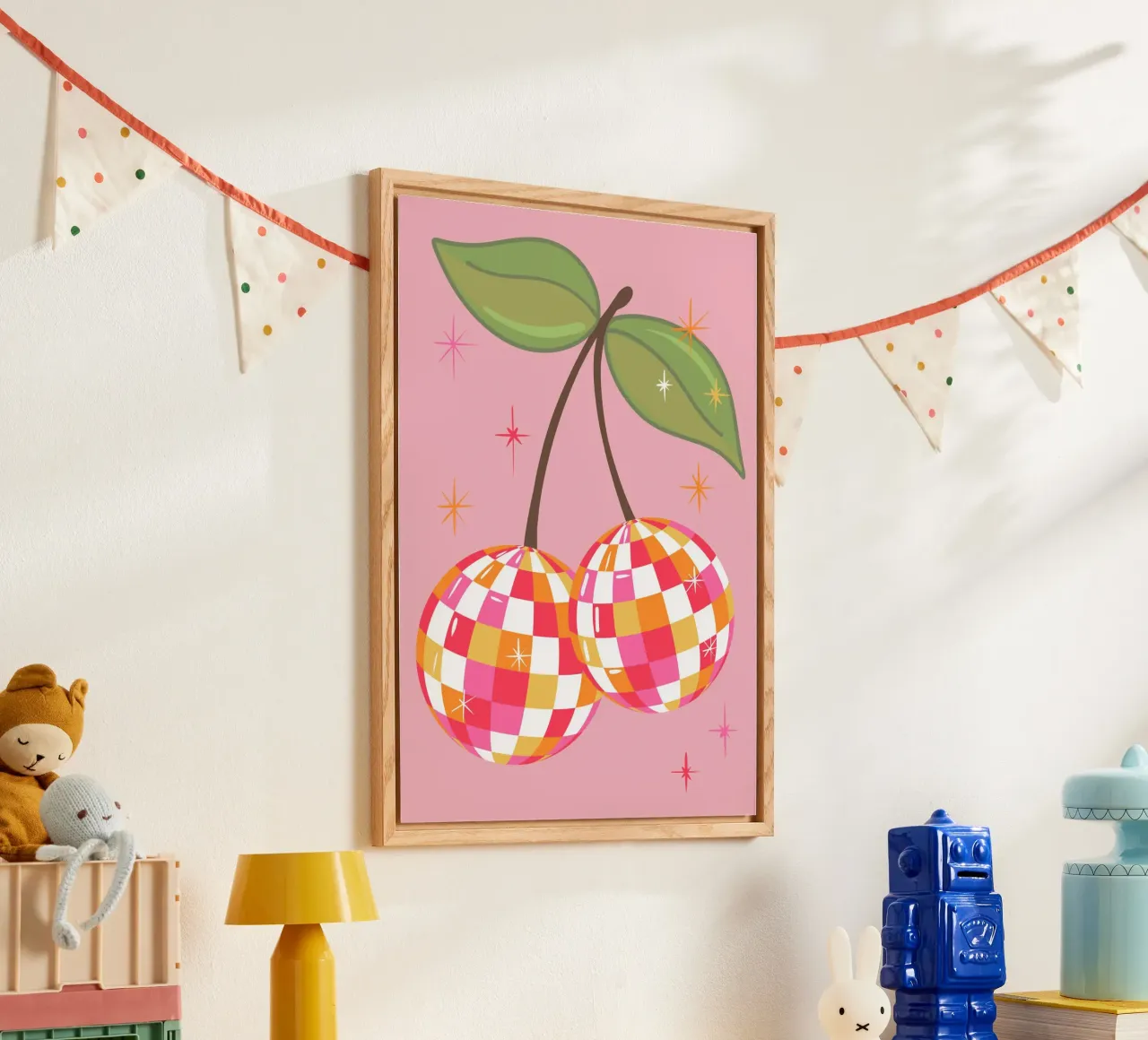 Discokirschen - Discokugeln Zeichnung - Kirschen Obst Sommer plexiglass da keinkonzept