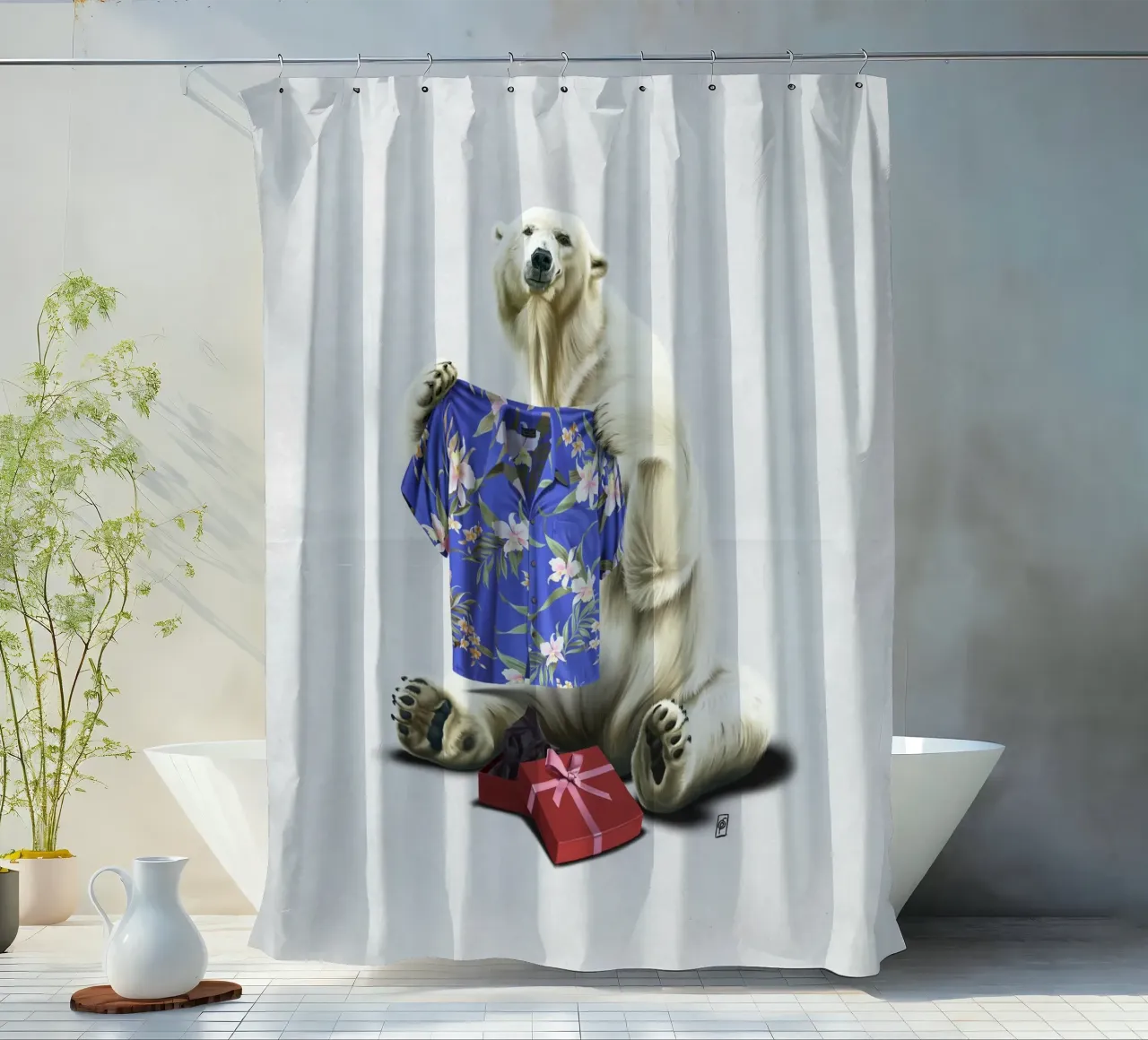 Cool! (Wordless) tenda da doccia da Rob Art | Illustration