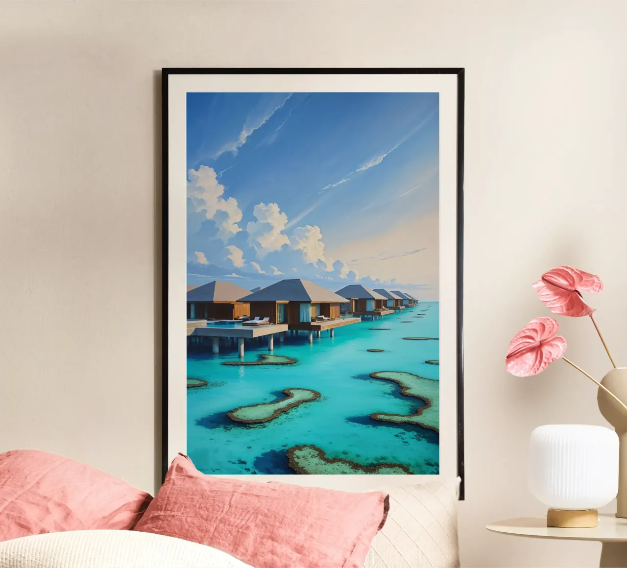 Sun-Kissed Overwater Villas in Bali carta hahnemühle da AlbertKlee