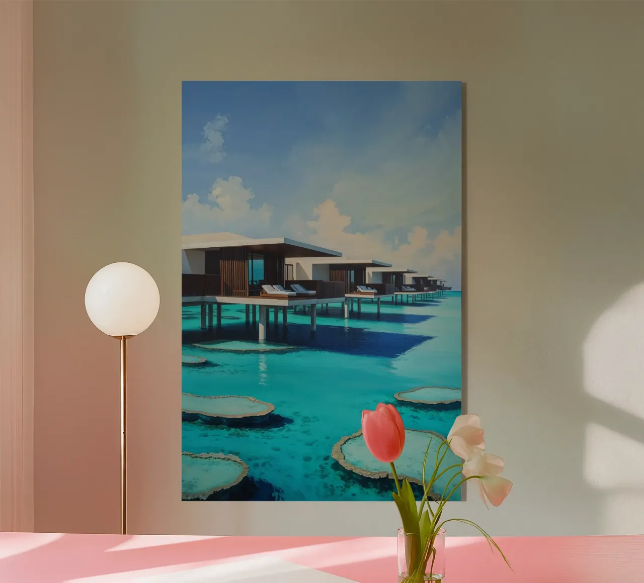 Serene Overwater Villas in a Hidden Paradise plexiglass da AlbertKlee
