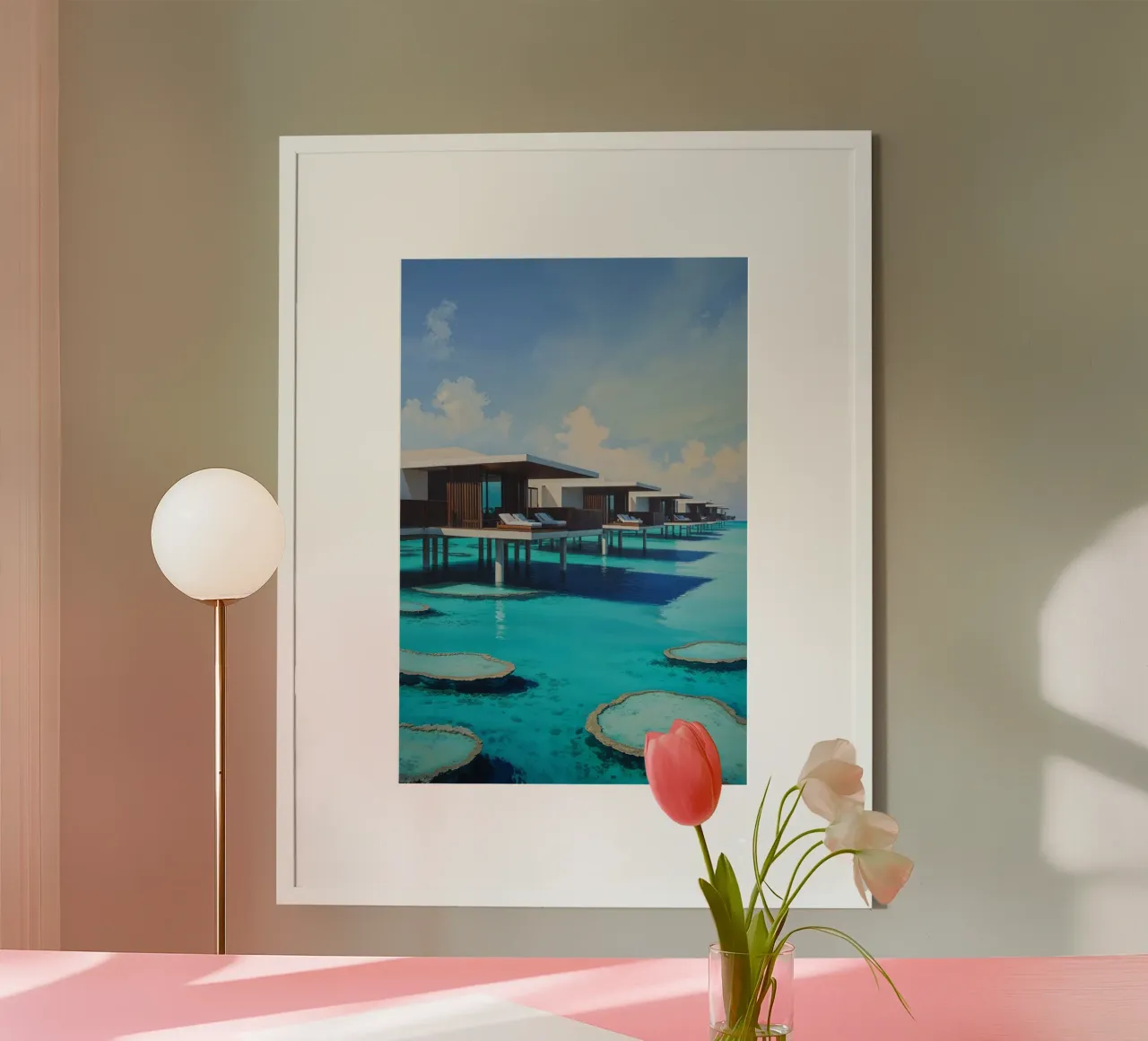 Serene Overwater Villas in a Hidden Paradise carta hahnemühle da AlbertKlee