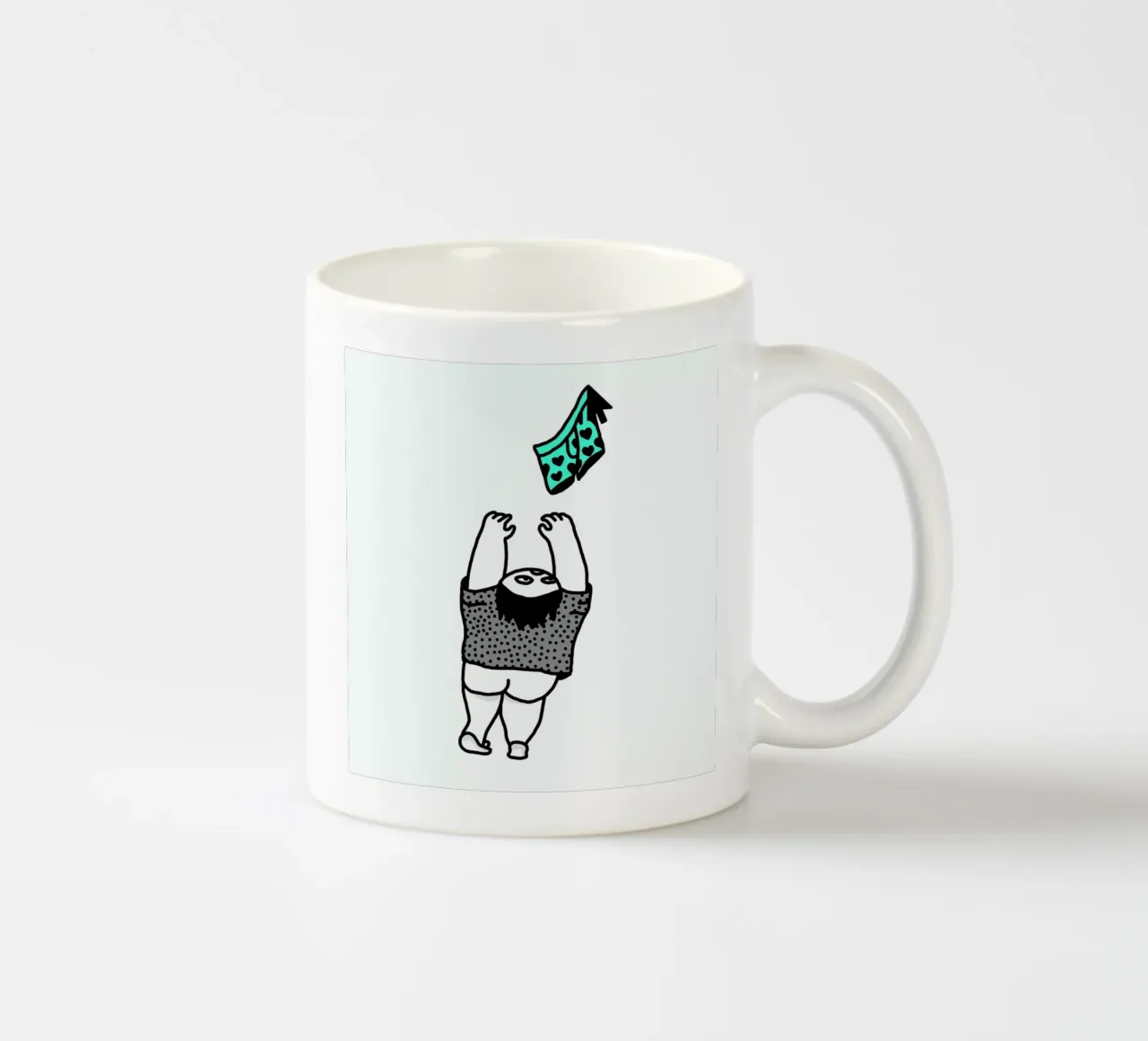 No Pants tazza in ceramica da Herzette