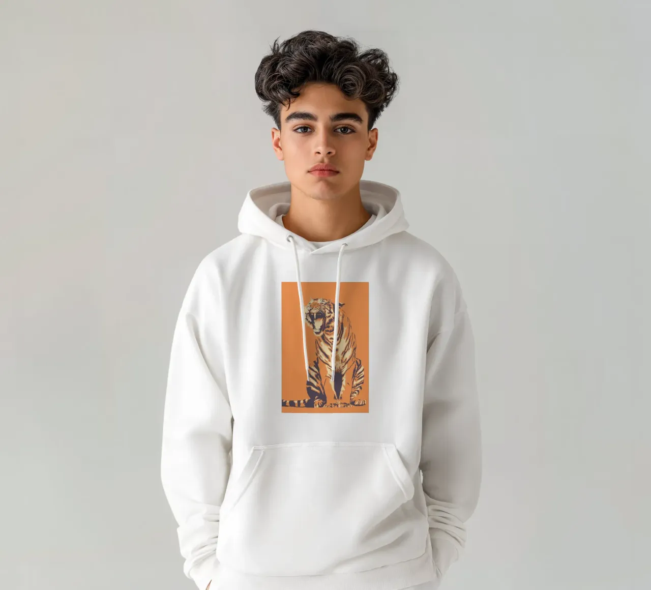 TIGRE felpa con cappuccio da Cranio Dsgn