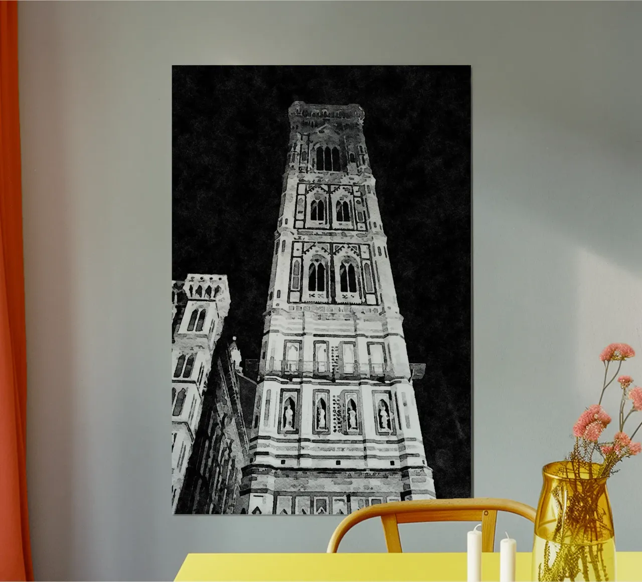 Campanile poster con telaio in alluminio da Massimo Frascogna