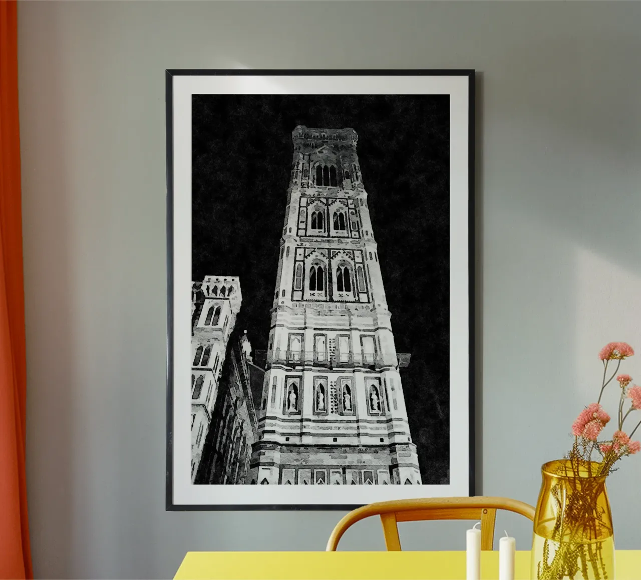 Campanile poster con telaio in alluminio da Massimo Frascogna