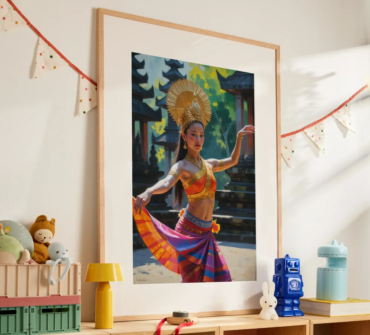 Balinese Dancer in Golden Elegance poster da AlbertKlee