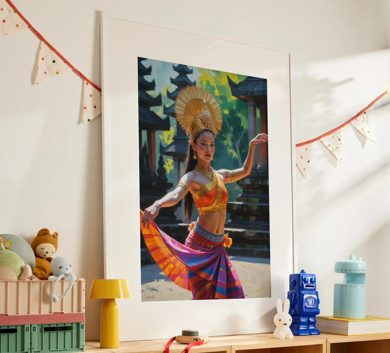 Balinese Dancer in Golden Elegance poster da AlbertKlee