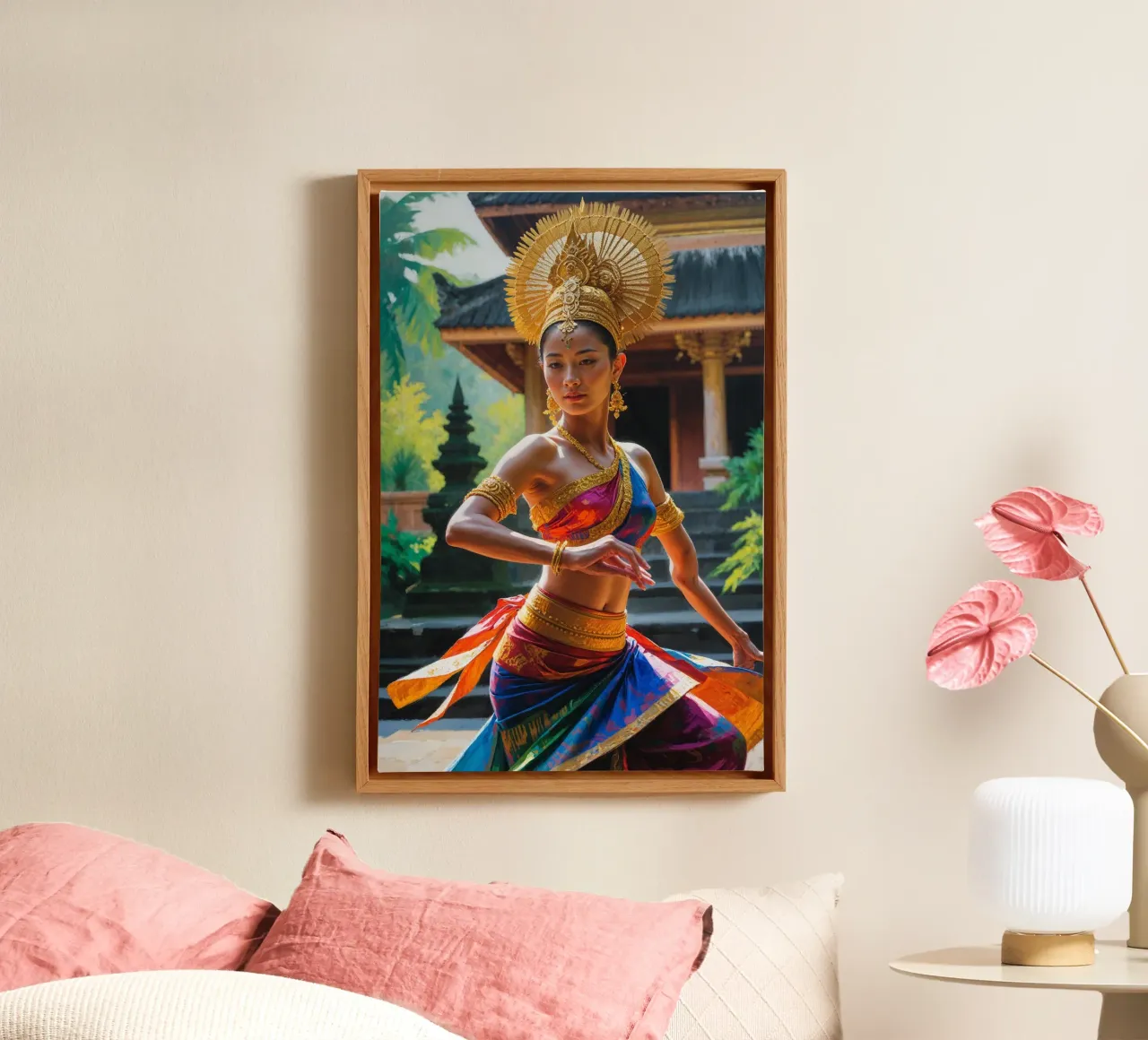 The Art of Balinese Dance tela con Cornice a cassetta da AlbertKlee