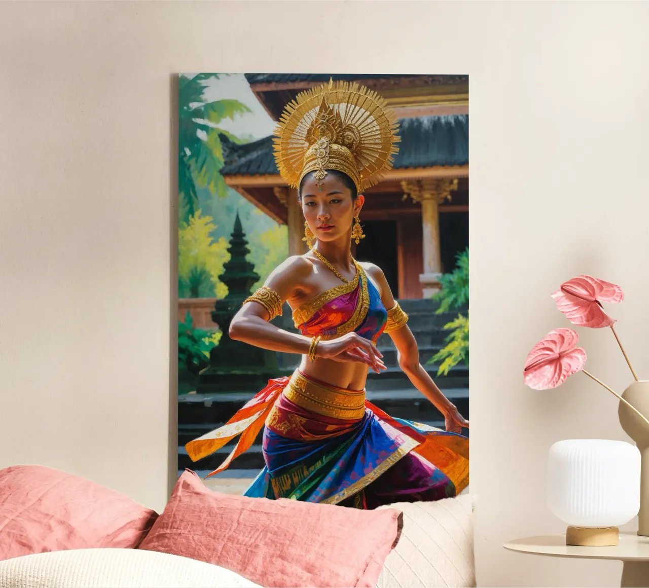 The Art of Balinese Dance tela con Cornice a cassetta da AlbertKlee