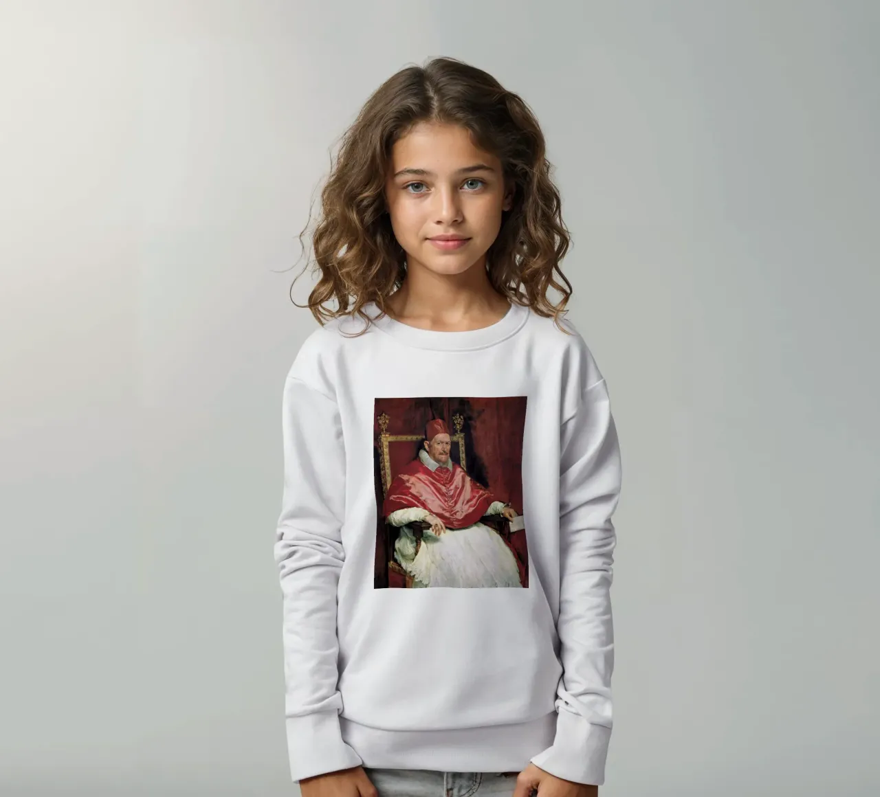 Diego Velazquez - Ritratto di Papa Innocenzo X felpa bambino da Timeless Artworks