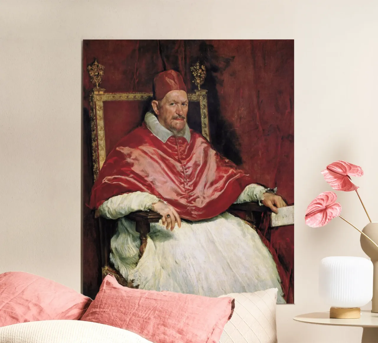 Diego Velazquez - Ritratto di Papa Innocenzo X poster con telaio in legno da Timeless Artworks