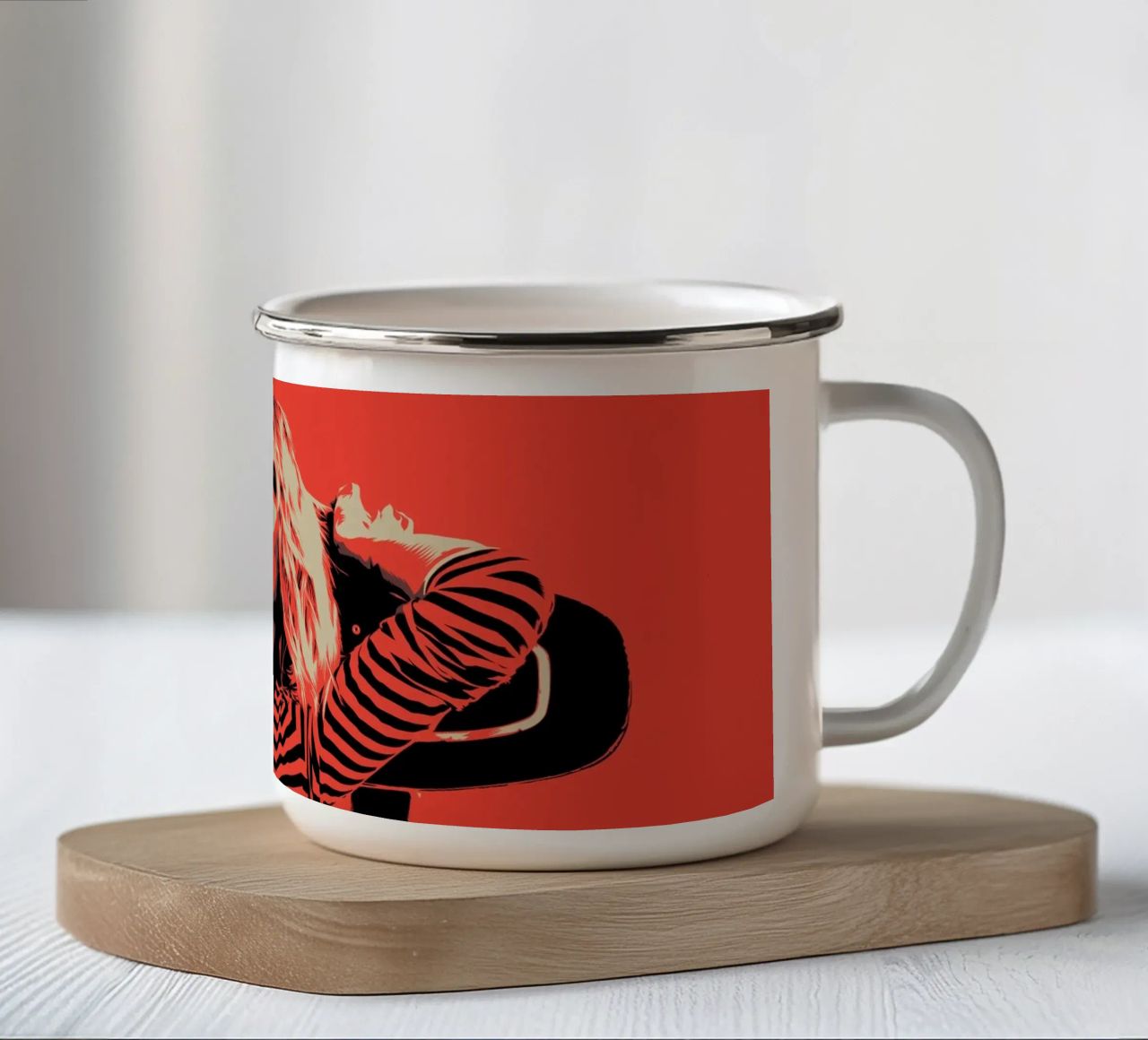 STRISCE tazza in smalto da Cranio Dsgn