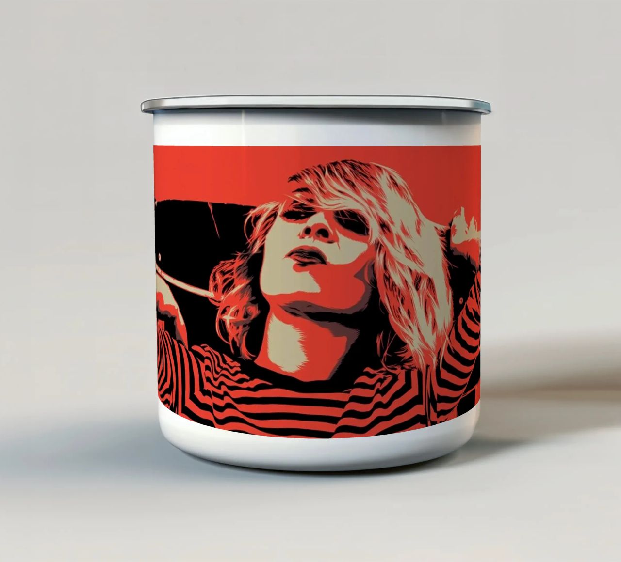 STRISCE tazza in smalto da Cranio Dsgn