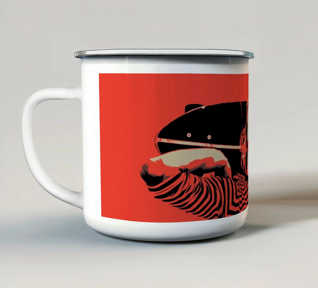STRISCE tazza in smalto da Cranio Dsgn