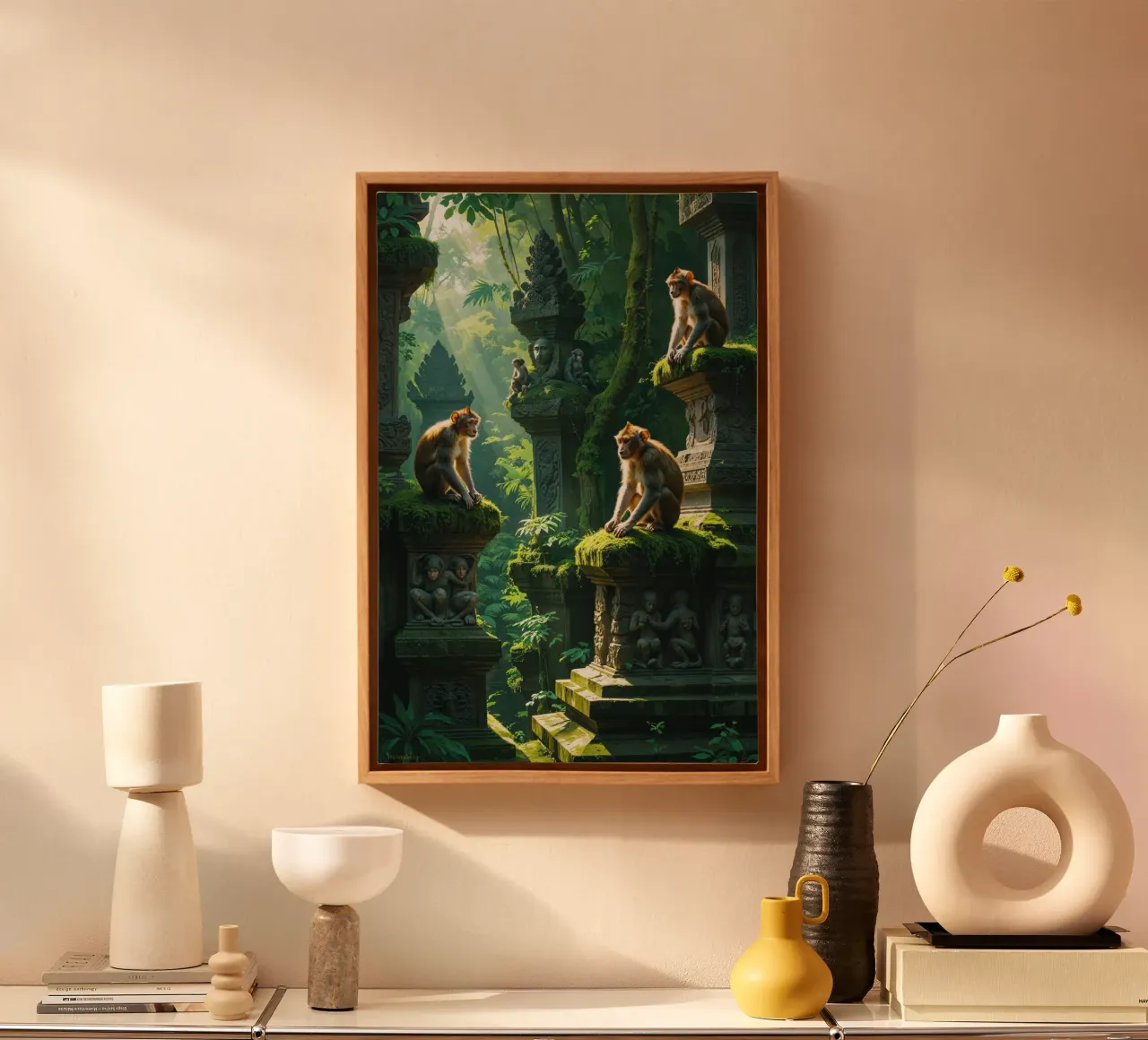 Bali's Enchanted Monkey Sanctuary tela con Cornice a cassetta da AlbertKlee