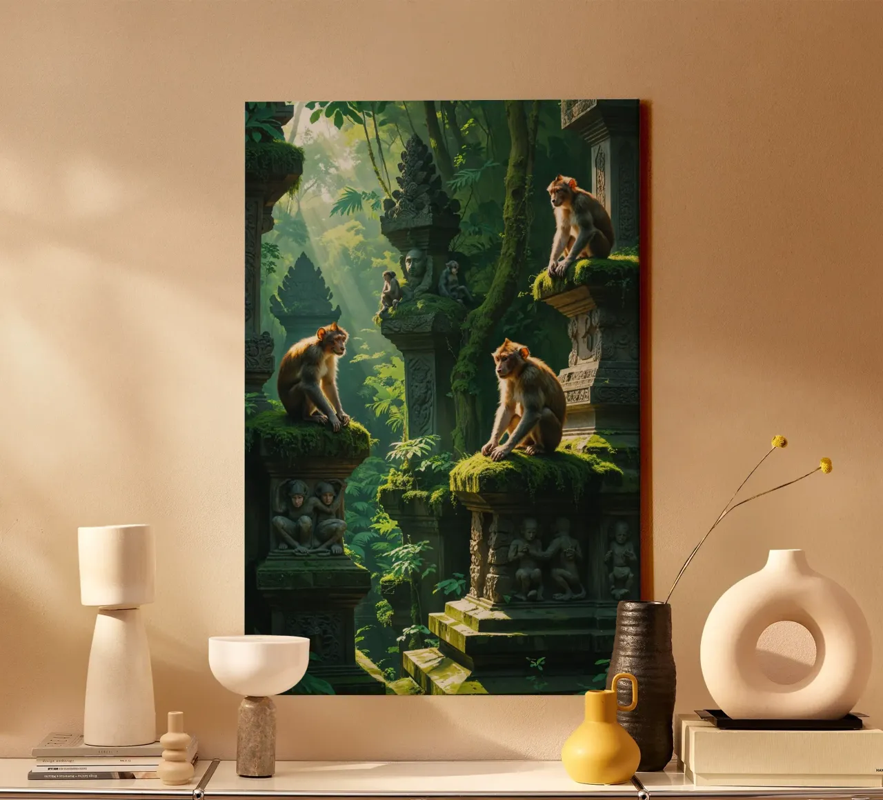 Bali's Enchanted Monkey Sanctuary tela con Cornice a cassetta da AlbertKlee
