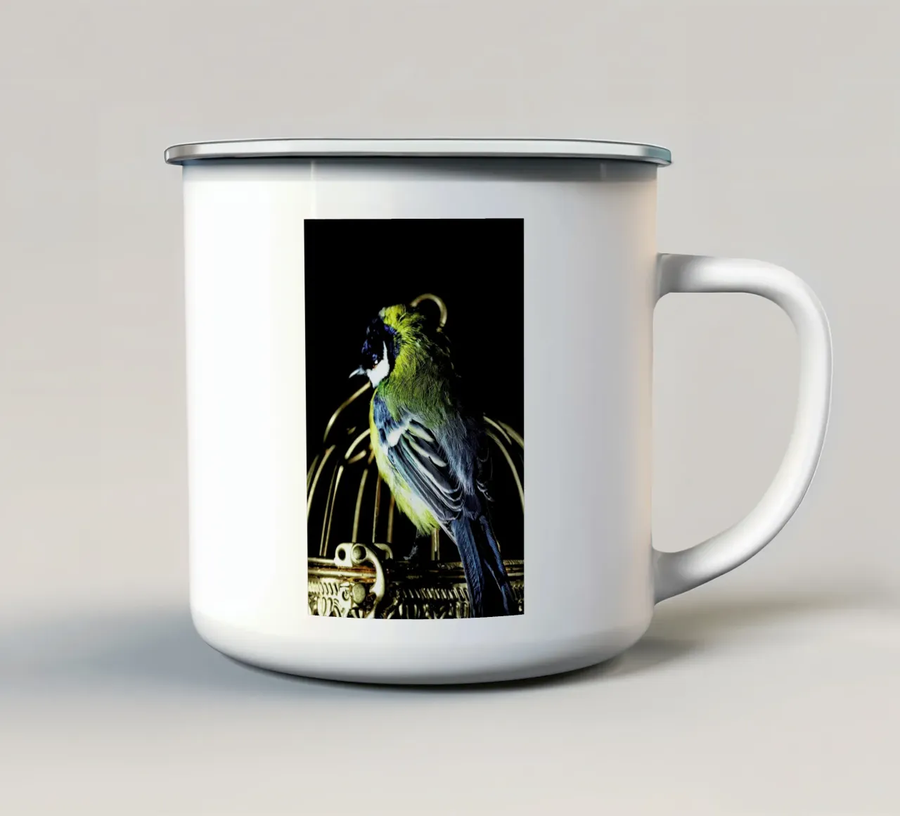 Birds Everywhere 10 tazza in smalto da Günther Egger