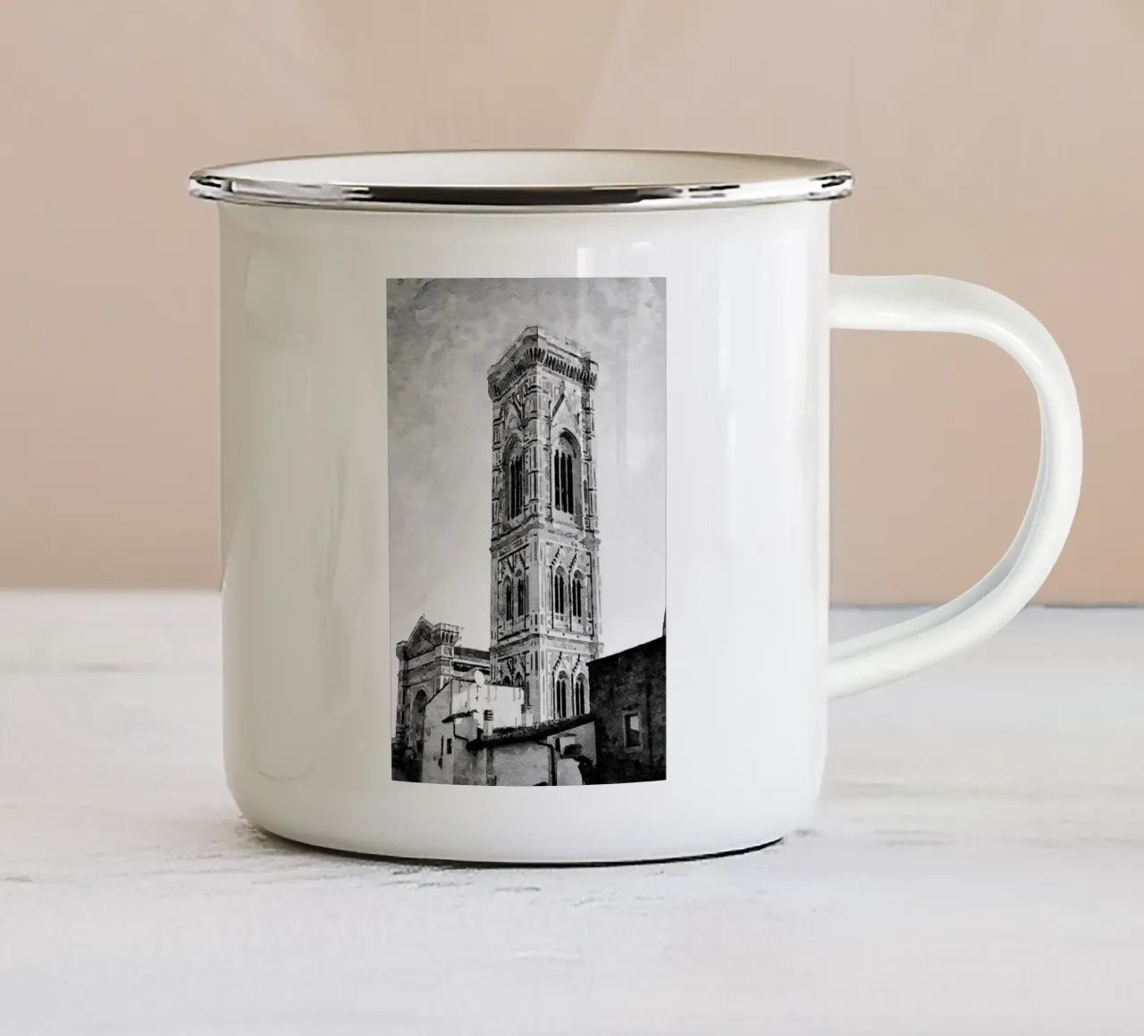 Campanile tazza in smalto da Massimo Frascogna